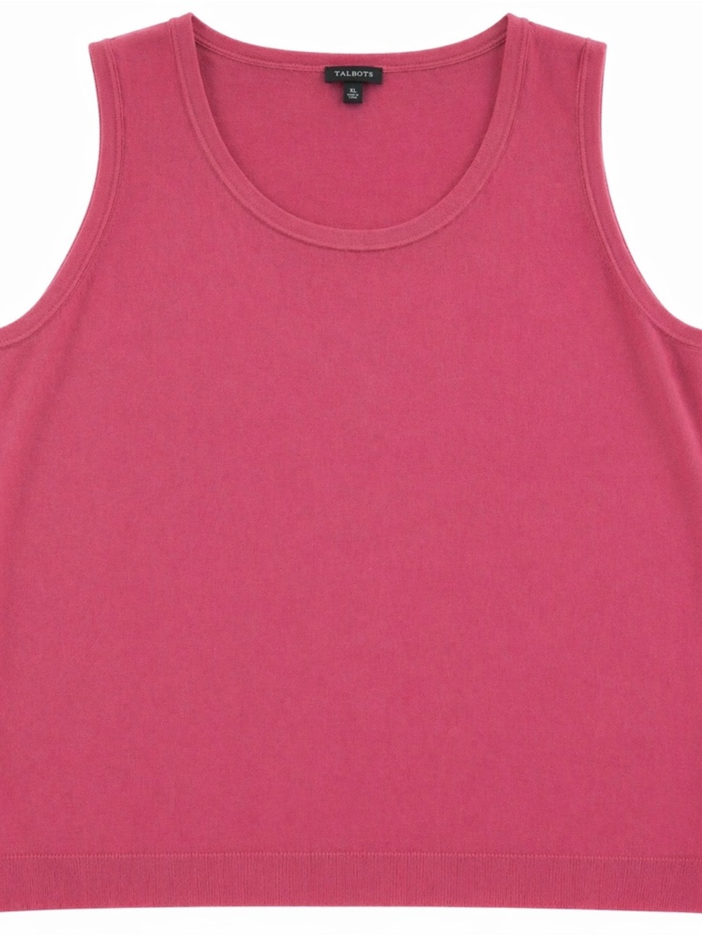 Talbots Vibrant Pink Sleeveless Knit Top | XL
